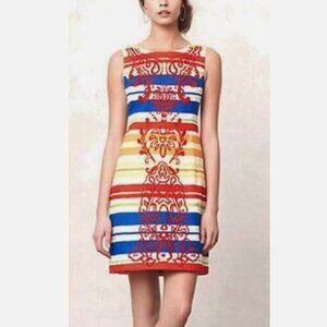 Anthropologie Tabitha Totem Embroidered Canvas Dress Size 2